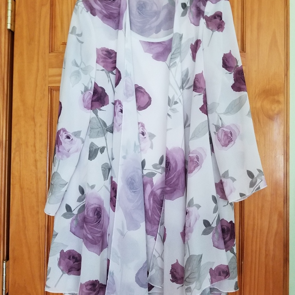 COPY - 2 piece polyester sleevless dress with matching ja